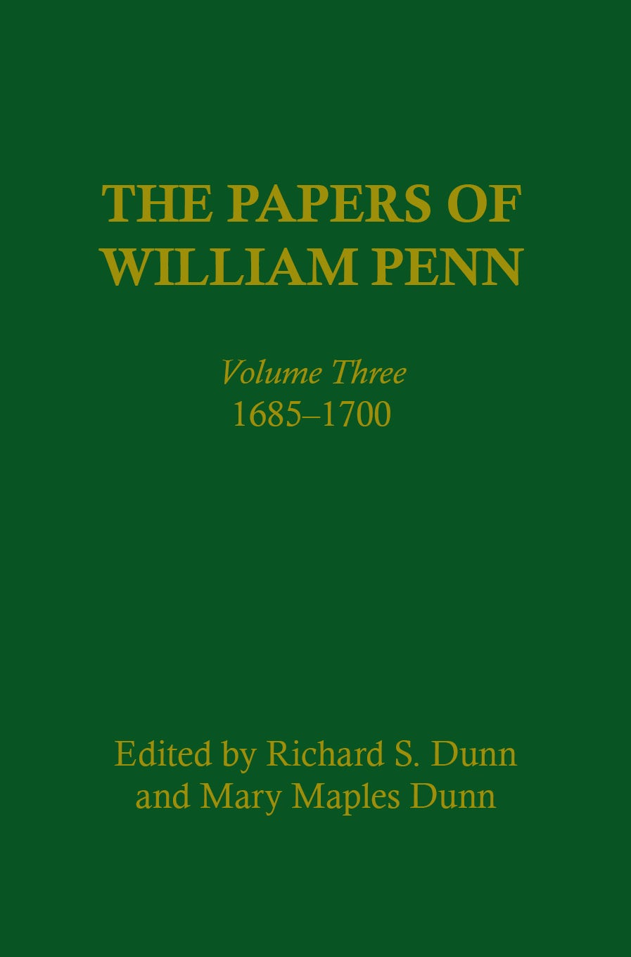 Book cover image for The Papers of William Penn, Volume 3 ISBN: 9781512821437